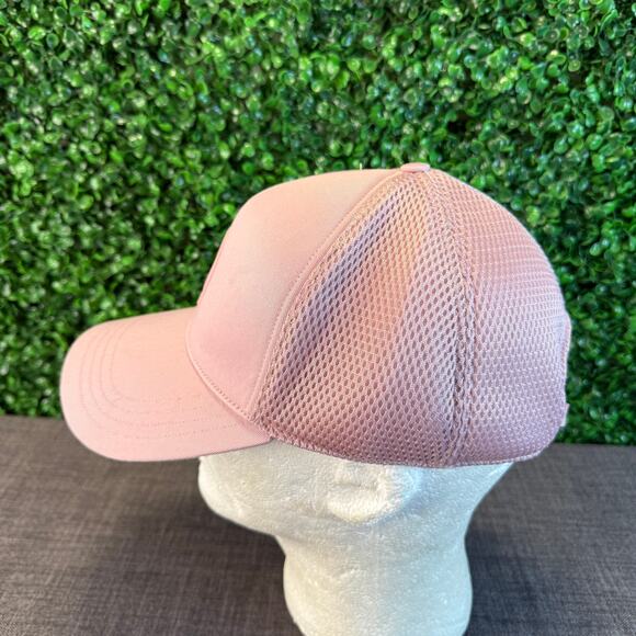 Lululemon Classic Trucker Hat Logo Pink Adjustable Snap Back Sz S/M - Picture 2 of 8